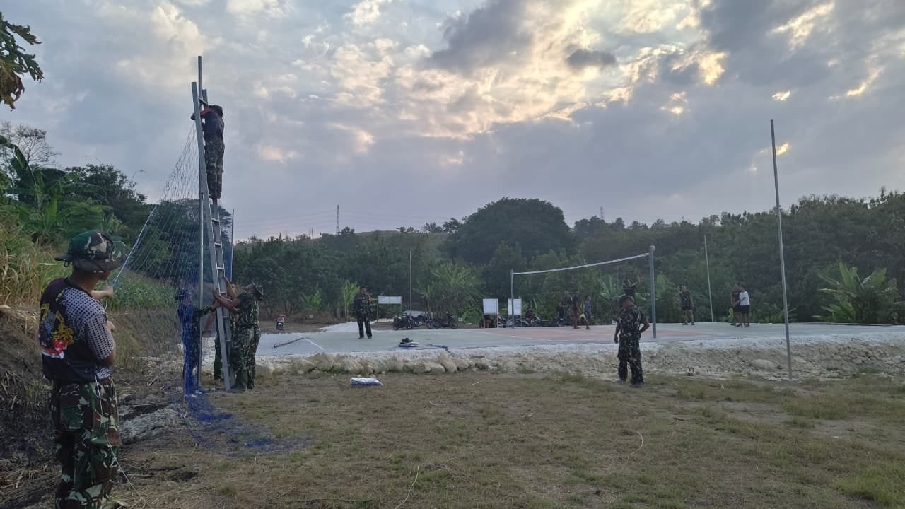 Lapangan Voli TMMD 129 Kini Siap Digunakan, Warga Desa Tlemang Miliki Sarana Olahraga yang Representatif