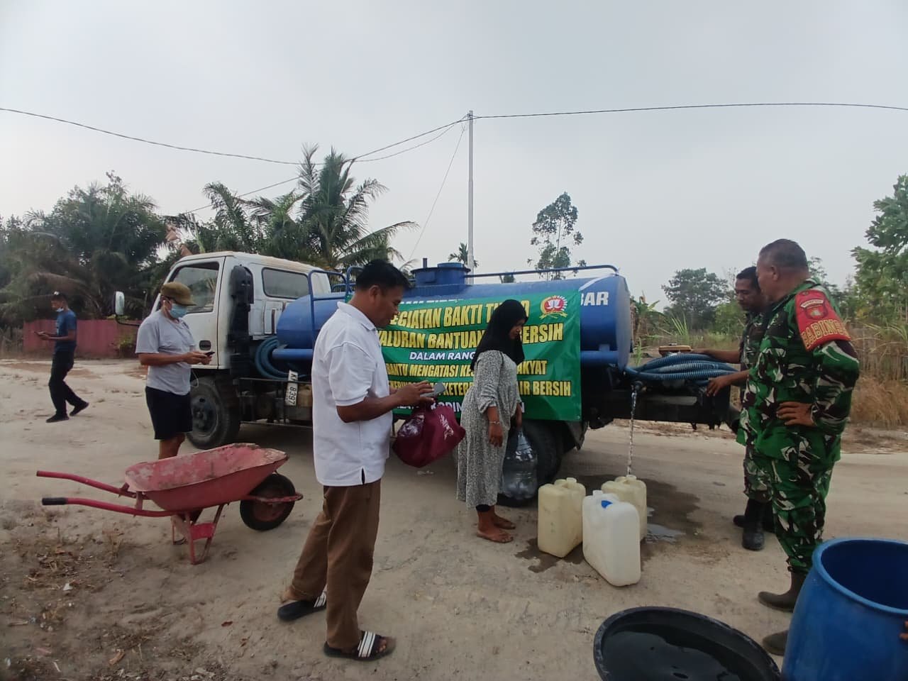 Upaya Kodim 1014/Pbn Penuhi Kebutuhan Air Bersih di Pasir Panjang