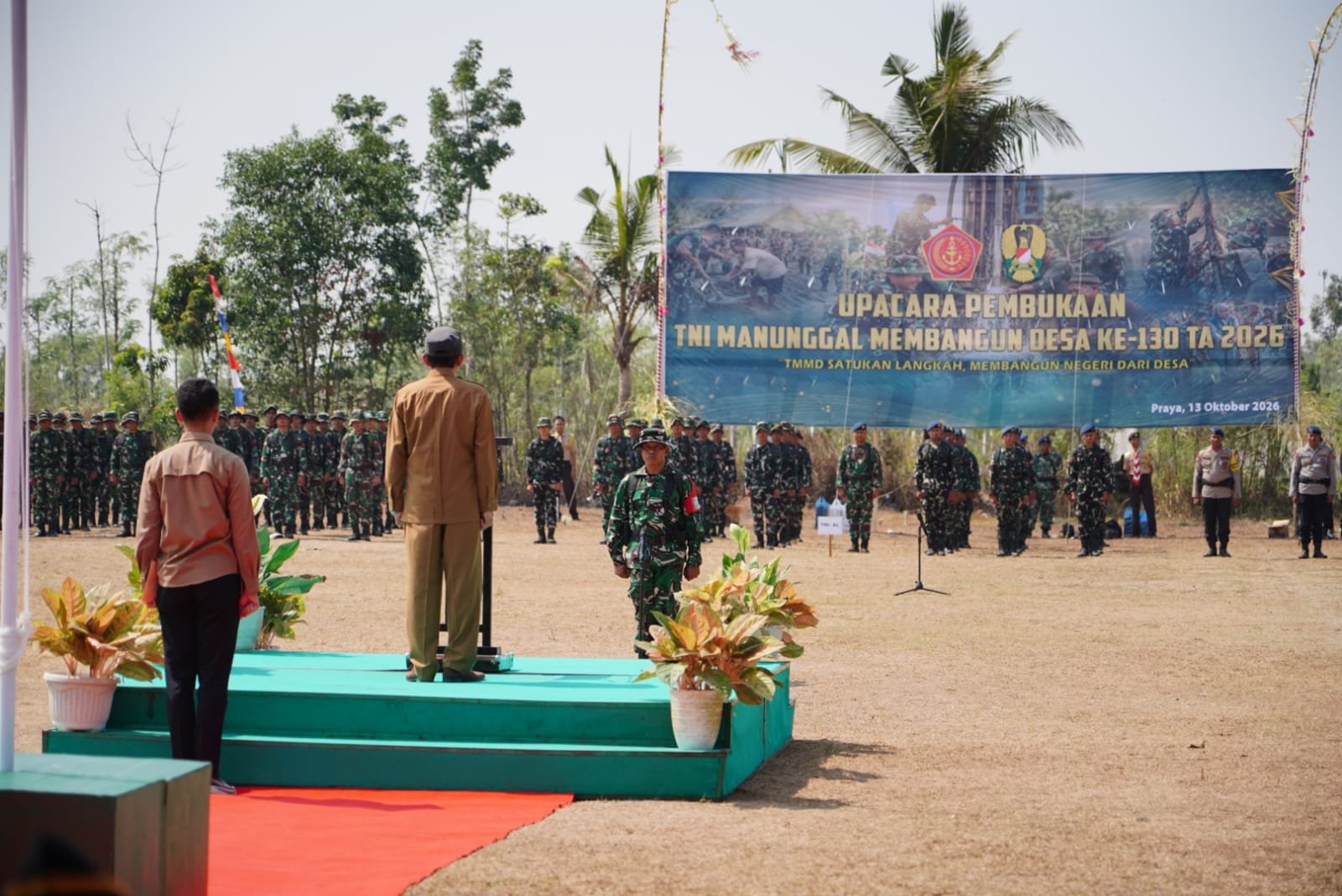 Pembukaan TMMD ke-130 di Lombok Tengah, TNI dan Masyarakat Bergerak Bersama