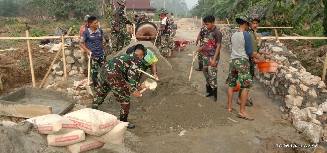 Keterlibatan Warga Parumpanai Mempercepat Proyek Infrastruktur Satgas TMMD 2026