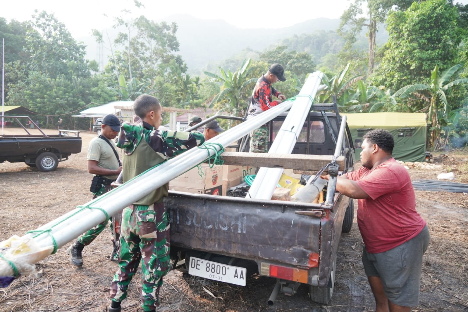 Material Penting Disiapkan Satgas TMMD untuk Awali Pembangunan di Ambon
