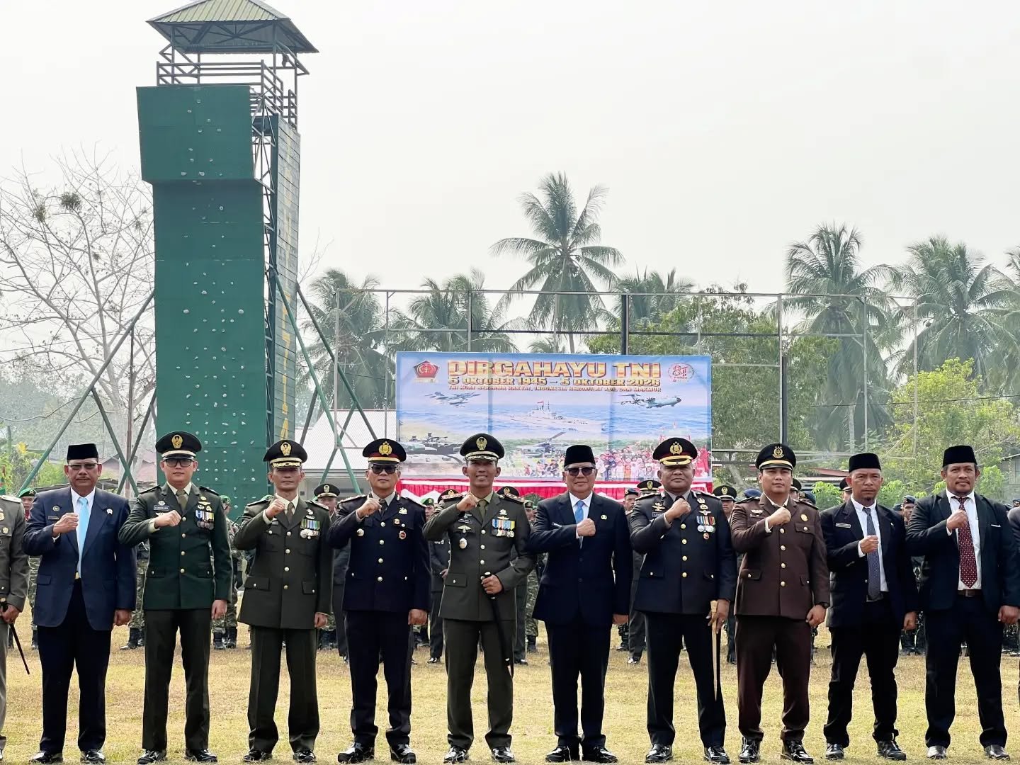 Sinergitas TNI, Polri, dan Pemerintah Daerah di HUT ke-81 TNI