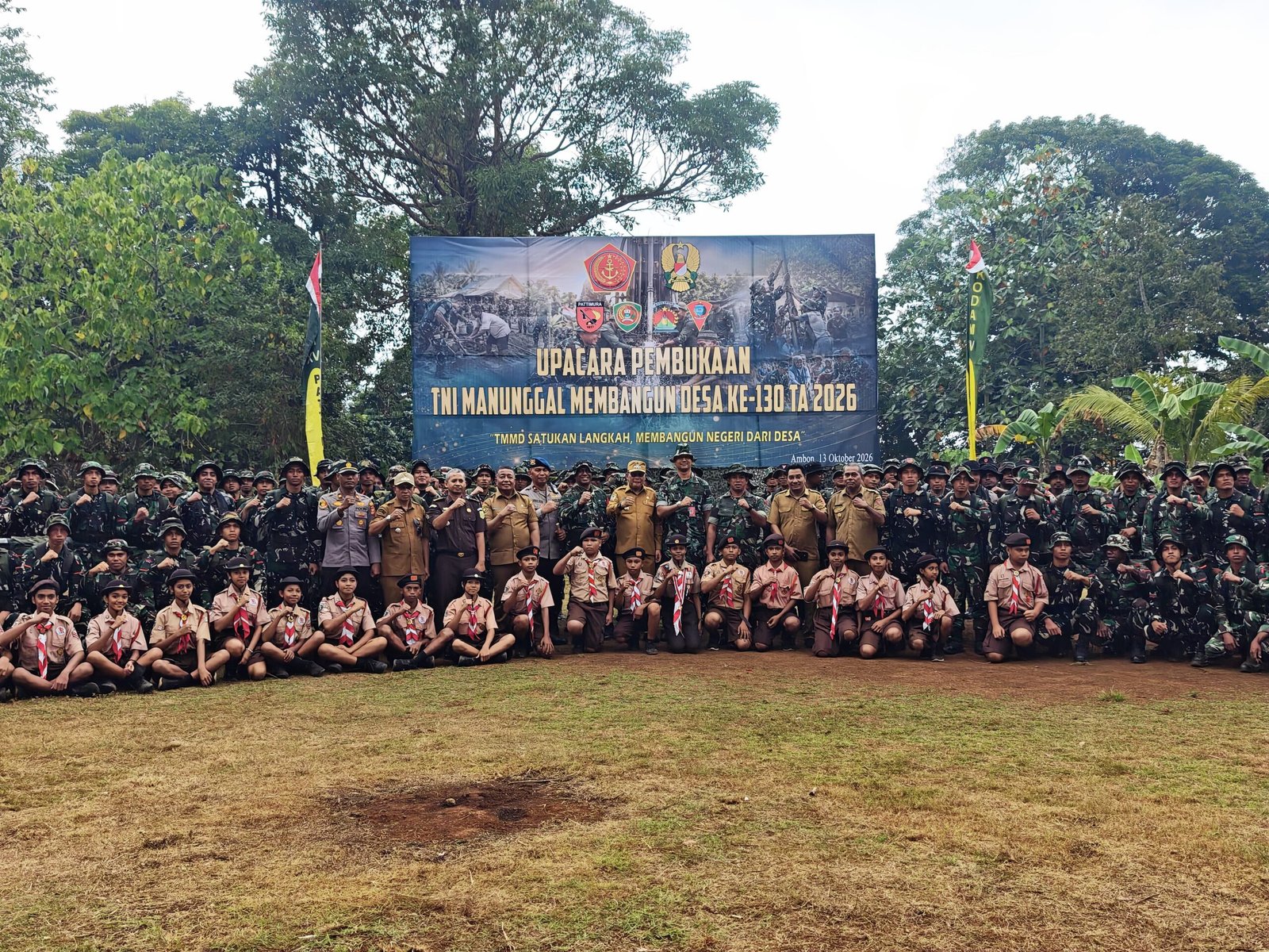 Wali Kota Ambon Resmikan TMMD ke-130, Ajak Masyarakat Berpartisipasi Aktif